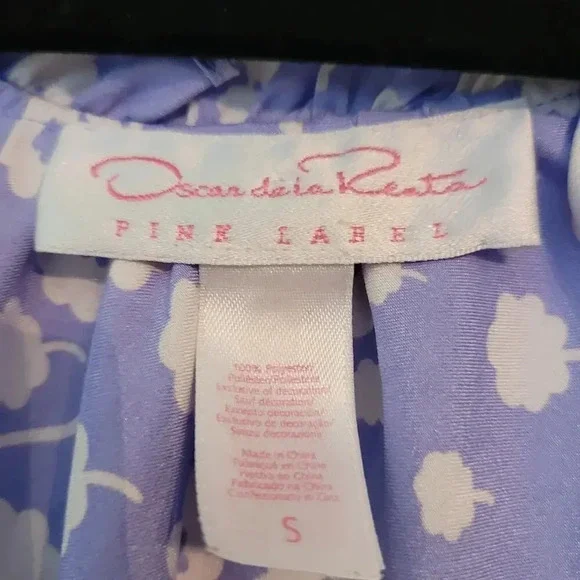 Oscar by Oscar De La Renta Womens Pink Label Nightgown Size S Purple Floral